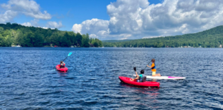 The Magic of Cousins Week at The Lake Kayaking on the lake.