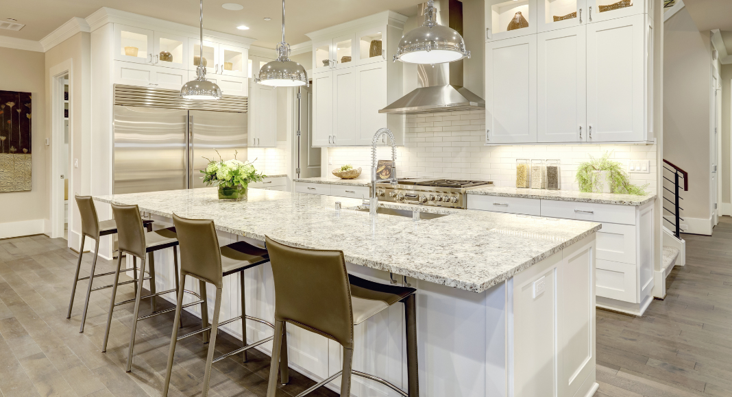 A remodeled kitchen.