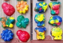 Recycled crayons.